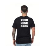 Custom T-Shirt With Back Logo – Gildan Heavy Cotton G500 – Large 11″ Personalized Design