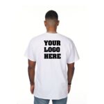 Custom T-Shirt With Back Logo – Gildan Heavy Cotton G500 – Large 11″ Personalized Design