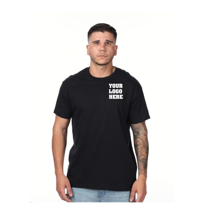 Custom T-Shirt With Front Logo – Gildan Heavy Cotton G500 – Personalized Premium Shirt