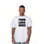 Custom T-Shirt With Large Front Logo – Gildan Heavy Cotton G500 – Up to 11″ Design