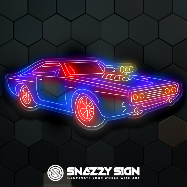 DeLorean Car Neon Sign Create Yours Today! 60"x 25"