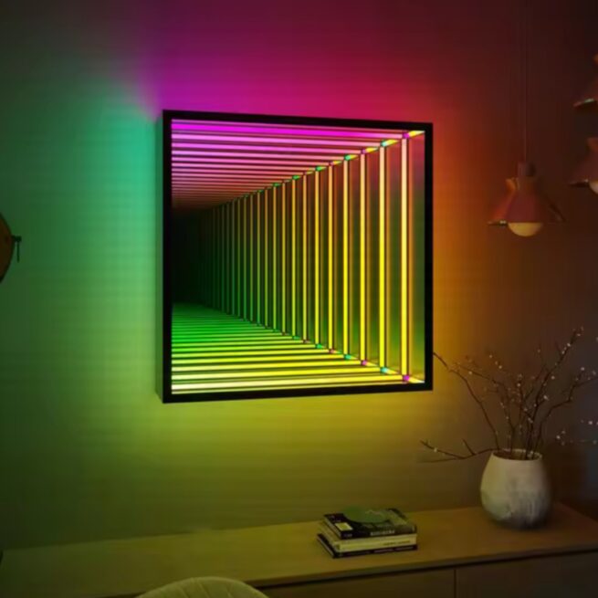 3D Infinity Mirror Wall Lamp with RGB LED Lights