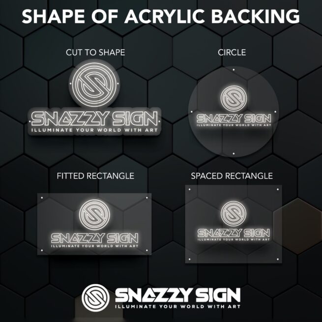 Custom 3D Acrylic Sign with Rear LED Glow – Elegant & Minimalist Design