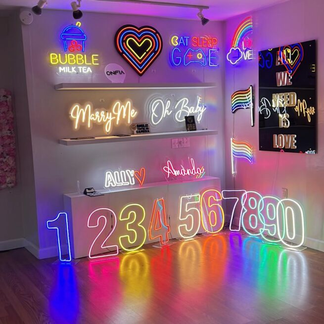 Custom Neon Name Sign – 26″ LED Light for Kids, Weddings, Bars, Birthdays & Home Décor – Text Only