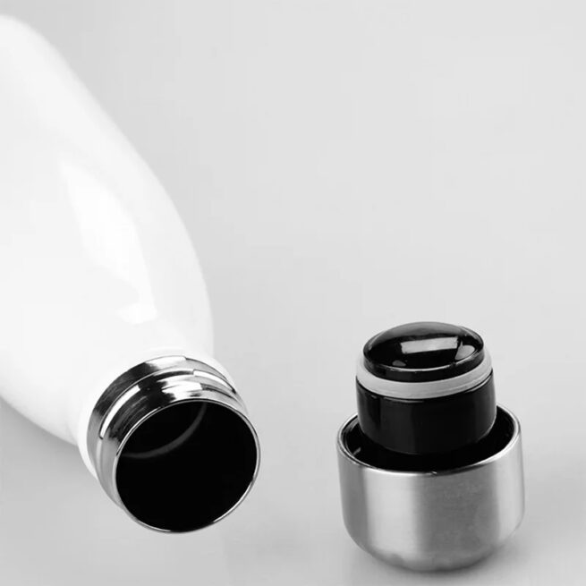 Custom Personalized Water Bottle – 17 oz White Stainless Steel | Your Design, Included