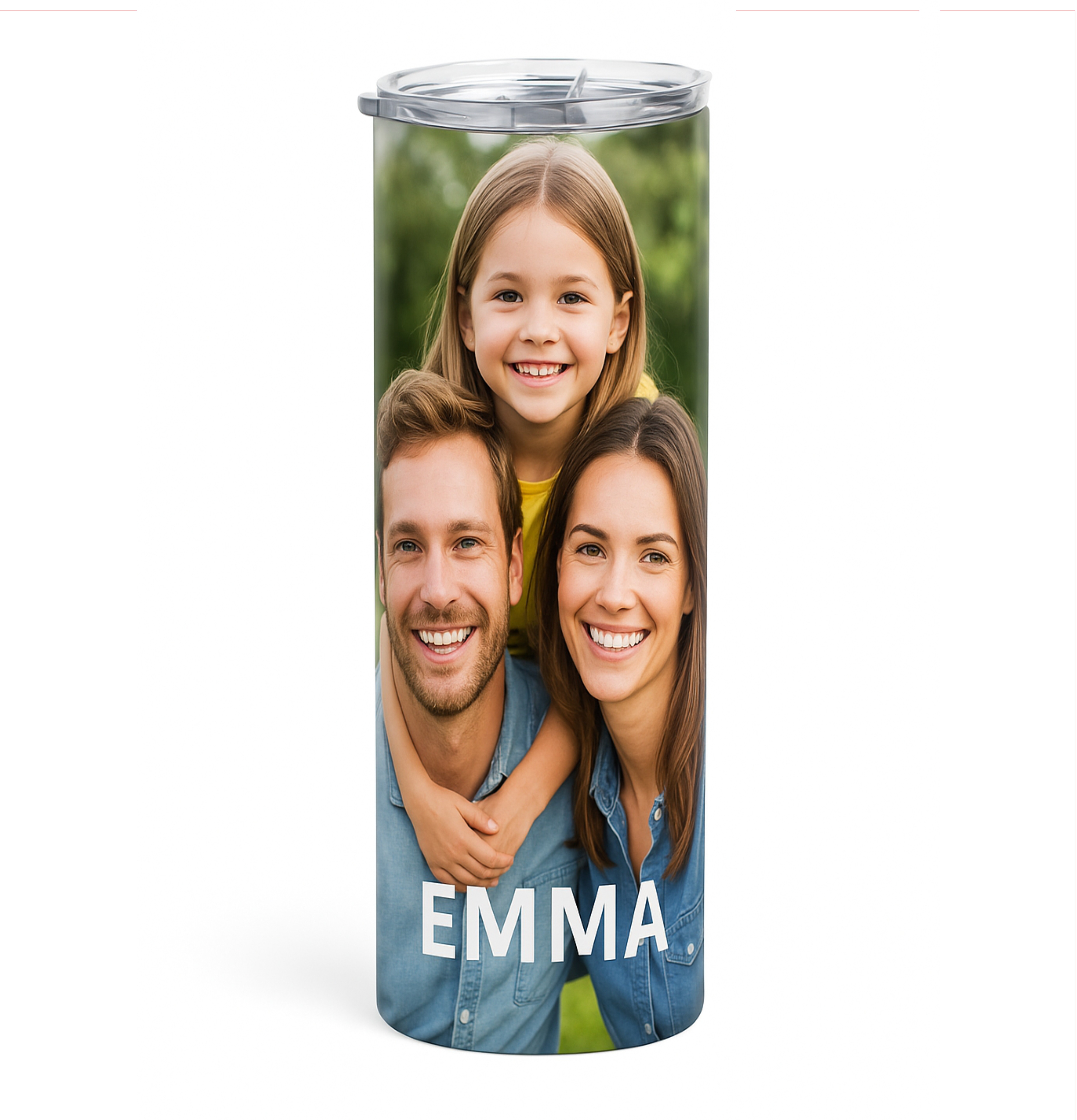 30 oz Custom Tumbler – White Stainless Steel