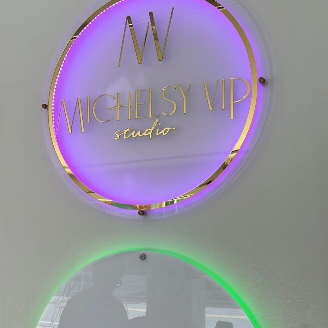 Custom 3D Acrylic Sign with Rear LED Glow – Elegant & Minimalist Design