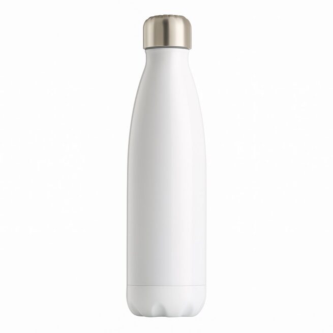Custom Personalized Water Bottle – 17 oz White Stainless Steel | Your Design, Included