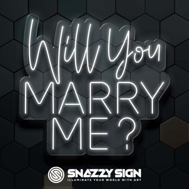 “Will You Marry Me?” Neon Sign – Romantic Proposal LED Sign | Wedding Proposal Decor | Proposal LED Sign + Free Shipping
