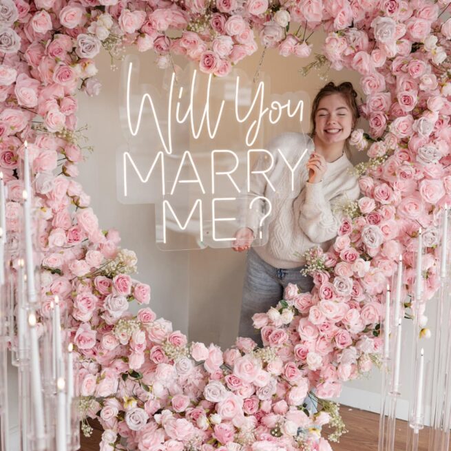 “Will You Marry Me?” Neon Sign – Romantic Proposal LED Sign | Wedding Proposal Decor | Proposal LED Sign + Free Shipping