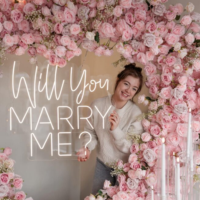 “Will You Marry Me?” Neon Sign – Romantic Proposal LED Sign | Wedding Proposal Decor | Proposal LED Sign + Free Shipping