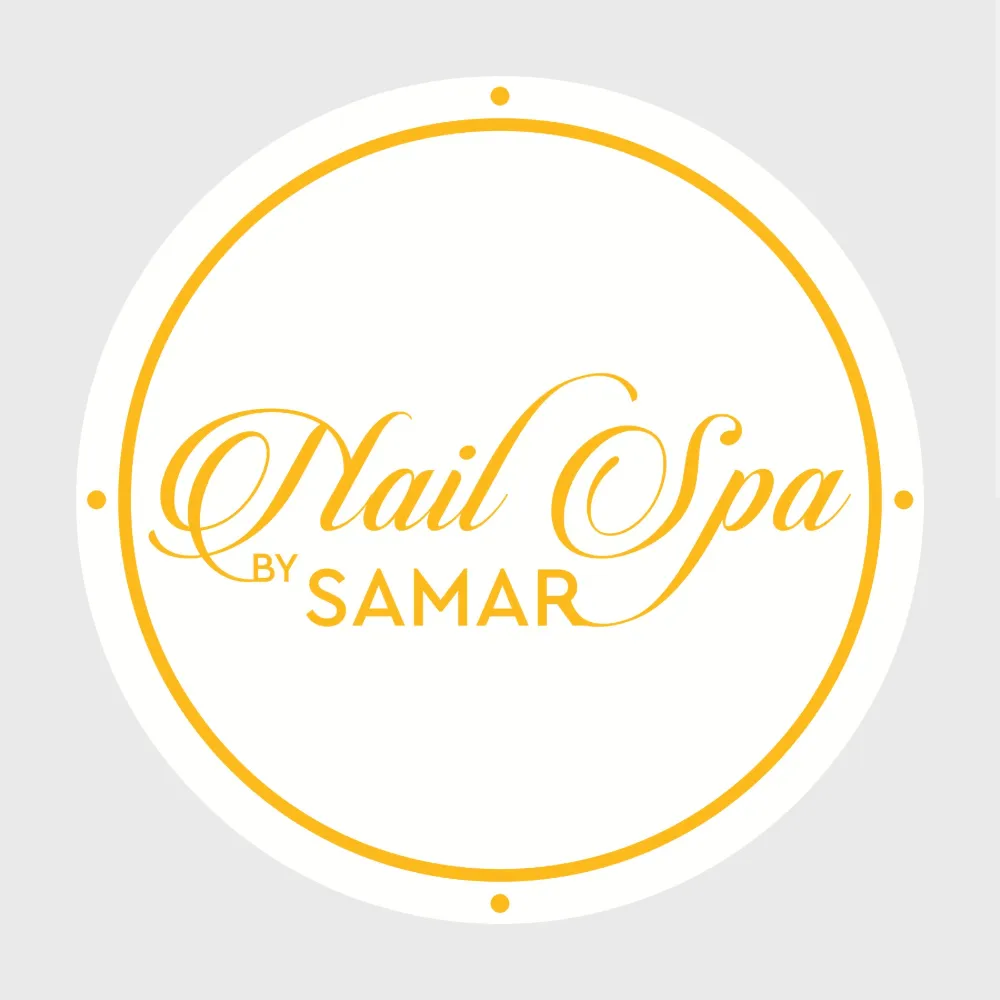 Gold Nail Spa by Samar acrylic business sign
